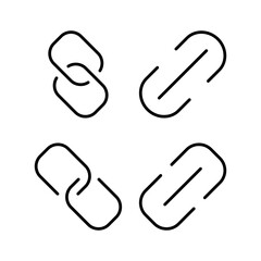 Link icon vector illustration. Hyperlink chain sign and symbol