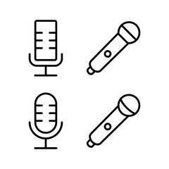 Microphone icon vector illustration. karaoke sign and symbol