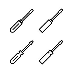 Screwdriver icon vector illustration. tools sign and symbol