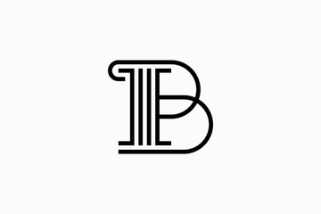 Initial Letter B Vector Logo Design Template