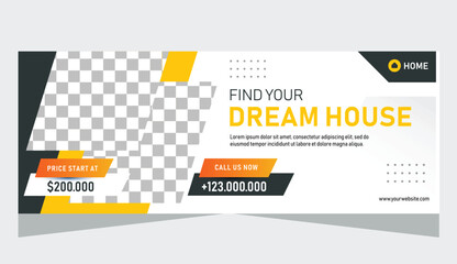 Real estate sale banner template design