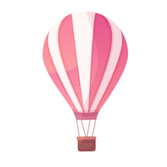 Colorful Hot Air Balloon fly - vector illustration