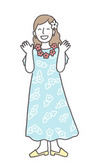 旅行を楽しむ女性