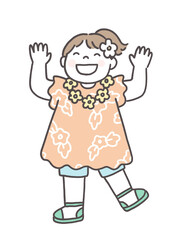 旅行を楽しむ女の子