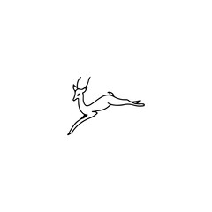 vector illustrator animal jumping deer
