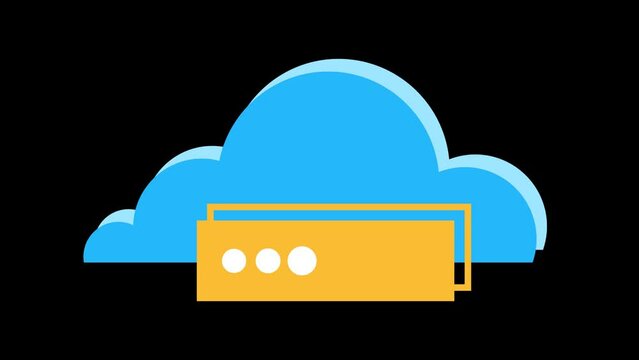 Cloud storage stock animation video