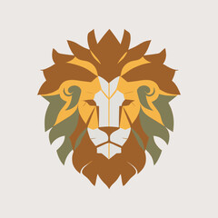 lion head illustration vector. lion head symbol