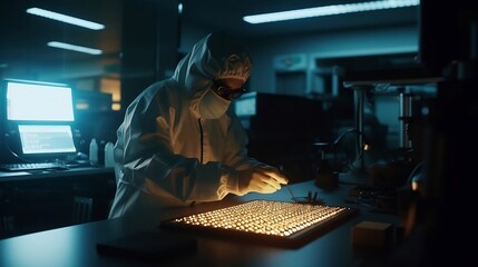 Scientist working in laboratory
