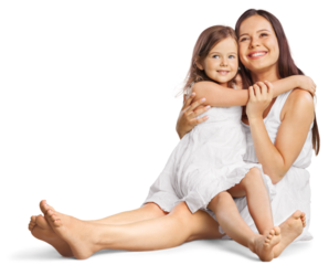 Happy mother and her daughter