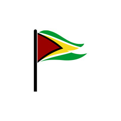 Guyana flags icon set, Guyana independence day icon set vector sign symbol