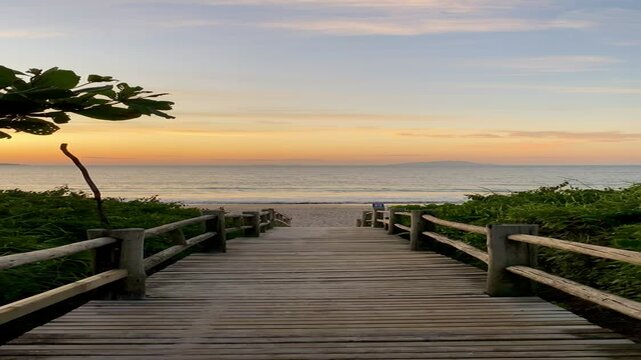 sunrise at the beach of Quatro Ilhas, Brasil