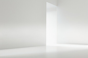 Abstract white studio background for product presentation. 
