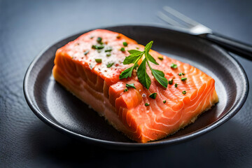 salmon on a plate