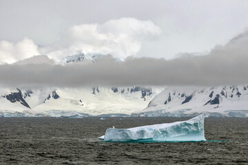 Cloud layer over Antarctic mountains in the Neumayer Channel