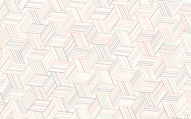 Pattern with contrasting lines forming trendy geometric background. Seamless linear texture for textile, fabric and wrapping. Modern graphic design.