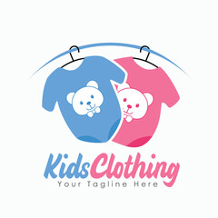Kid Clothing Logo Design Baby Clothing Logo Design Template Fully Editable EPS