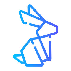 rabbit gradient icon