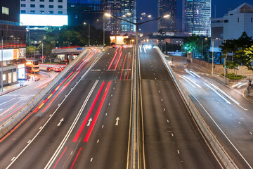 busy traffic road in hong kong