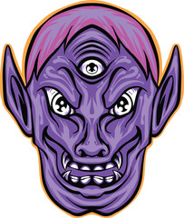 HANNYA MASK IN VECTOR ILLUSTRATION SUITABLE FOR YOUR NEEDS