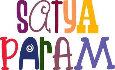 Satya Param Typography Illustration for Logo, Banner, Newsletter, Infographic