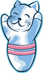 UNIQUE AND CUTE PINBALL CAT VECTOR ICON