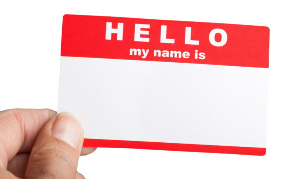 Blank Name Tag