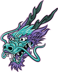 JAPANESE DRAGON IN VECTOR ILLUSTRATION SUITABLE FOR YOUR NEEDS