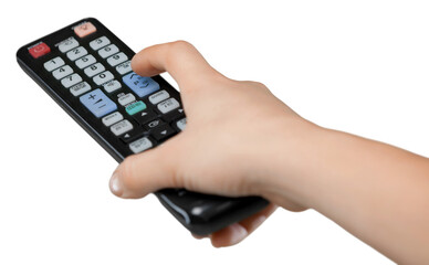 Hand Using a Remote Control