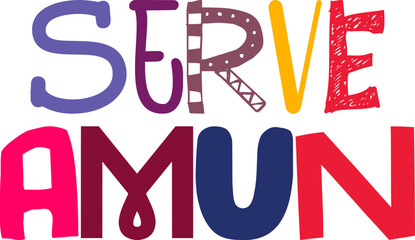 Serve Amun Calligraphy Illustration for Presentation , Brochure, Poster, Logo