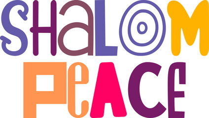 Shalom Peace Calligraphy Illustration for Logo, Motion Graphics, Brochure, Mug Design