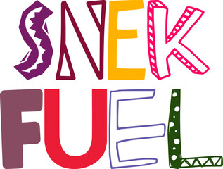 Snek Fuel Calligraphy Illustration for Packaging, Infographic, Gift Card, Motion Graphics