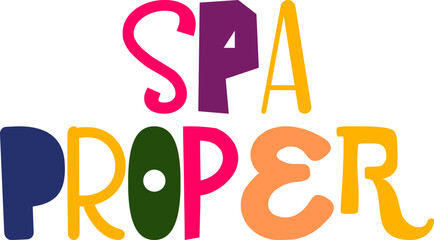 Spa Proper Calligraphy Illustration for Icon, Book Cover, Infographic, Label