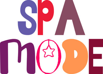 Spa Mode Calligraphy Illustration for Infographic, Flyer, Sticker , Presentation 