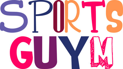 Sports Guym Calligraphy Illustration for Stationery, Motion Graphics, Poster, Book Cover