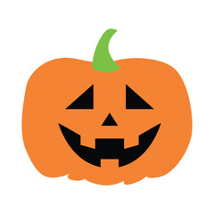 Pumpkin Halloween carved jack vector icon