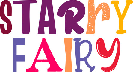 Starry Fairy Calligraphy Illustration for Logo, Stationery, Packaging, Gift Card