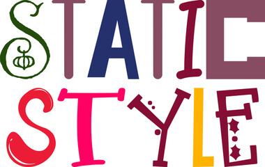 Static Style Typography Illustration for Social Media Post, Infographic, Logo, Icon