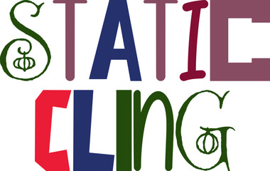 Static Cling Calligraphy Illustration for Mug Design, Book Cover, T-Shirt Design, Bookmark 