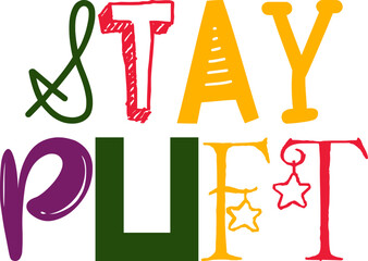 Stay Puft Calligraphy Illustration for Decal, Packaging, Sticker , Label