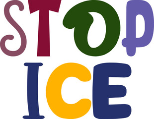 Stop Ice Typography Illustration for Postcard , Infographic, Newsletter, Banner