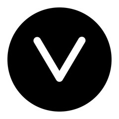 down of user interface solid icon set