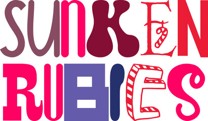 Sunken Rubies Hand Lettering Illustration for Newsletter, Social Media Post, Banner, Flyer