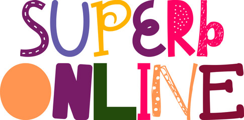 Superb Online Hand Lettering Illustration for Bookmark , Book Cover, Presentation , Postcard 