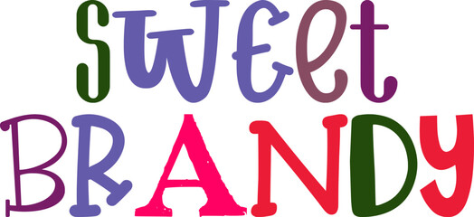 Sweet Brandy Calligraphy Illustration for Motion Graphics, Logo, Gift Card, Decal
