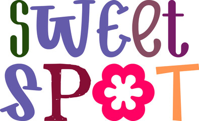 Sweet Spot Hand Lettering Illustration for Packaging, Banner, Poster, Bookmark 