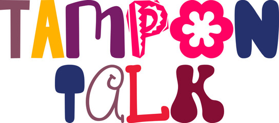 Tampon Talk Calligraphy Illustration for Postcard , Brochure, Gift Card, Banner