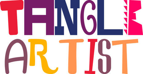Tangle Artist Calligraphy Illustration for Brochure, Decal, Book Cover, Packaging
