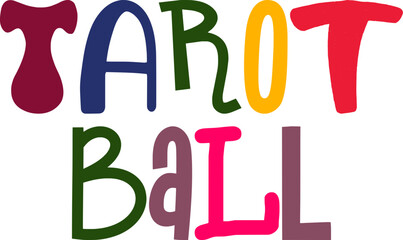 Tarot Ball Calligraphy Illustration for Decal, Stationery, Bookmark , Icon