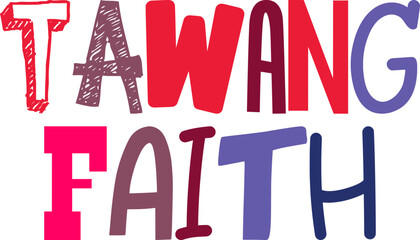 Tawang Faith Hand Lettering Illustration for Magazine, Decal, Icon, Poster
