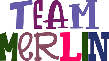 Team Merlin Typography Illustration for Magazine, Infographic, Poster, Book Cover